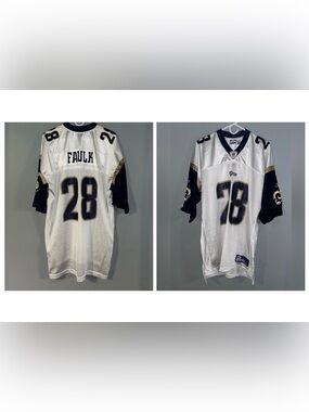 Throwback St Louis Rams Marshall Faulk Reebok NFL On Field Football Jersey XL